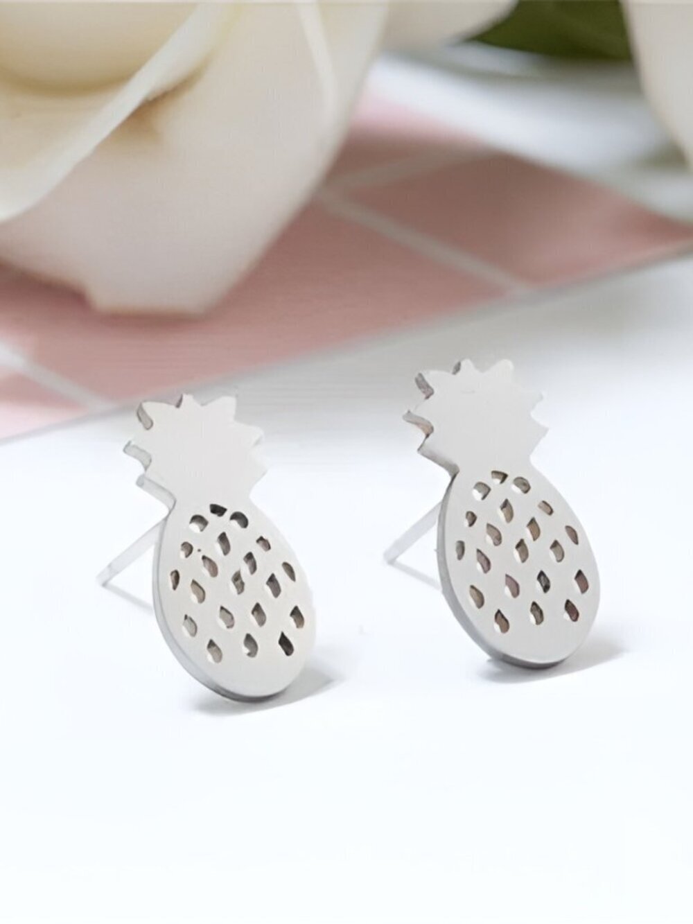 Silver Stud Earring Set of 3 Ocean Theme - Picture 3 of 5